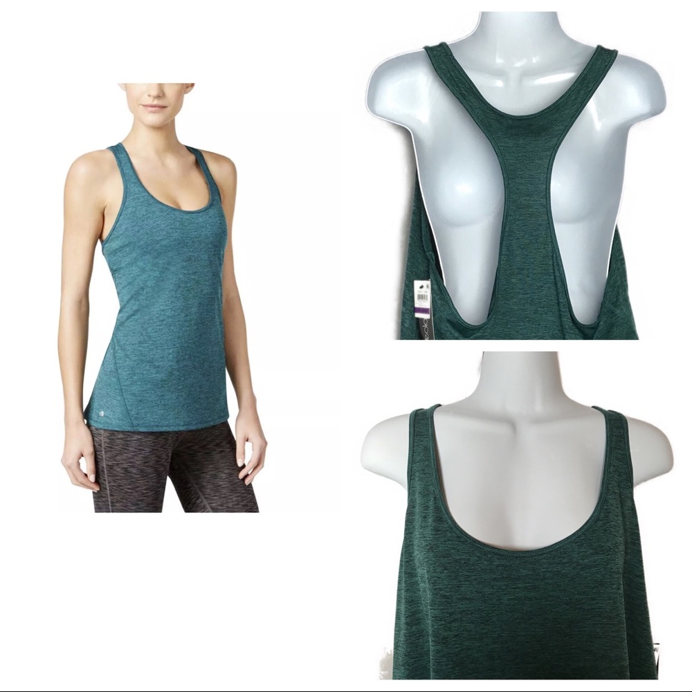 INC Green Racerback Scoop Neck Top Athletic XXL